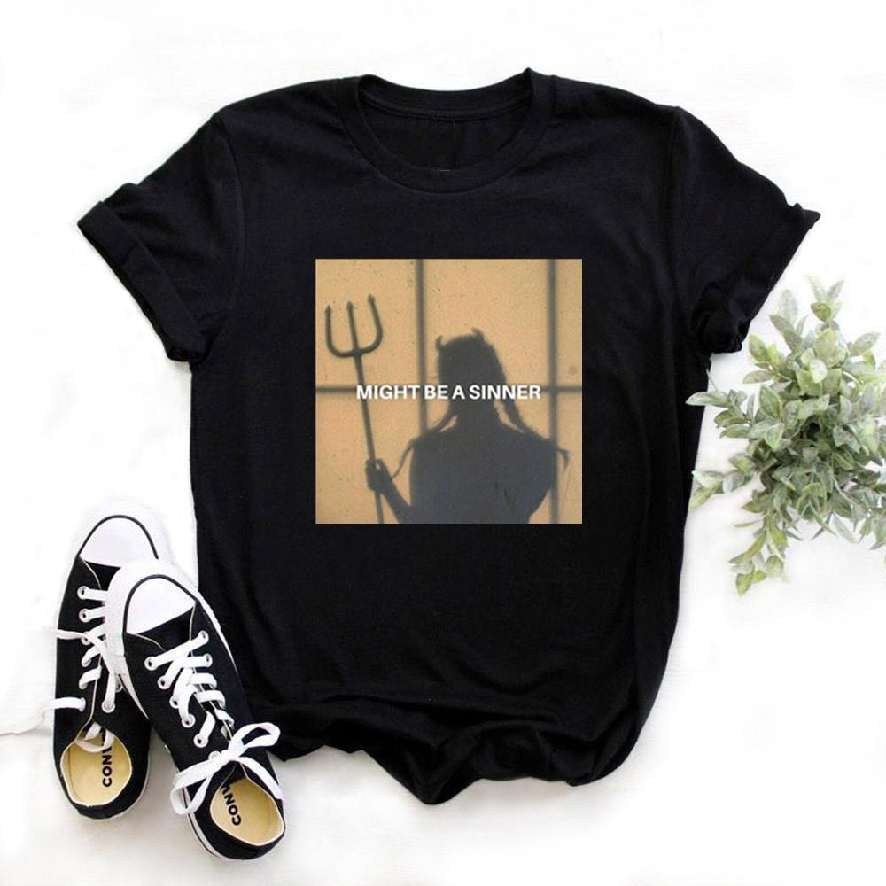 Women Black Cotton T Shirt Summer Short Sleeve Harajuku Tshirt Girl S T Shirts Black