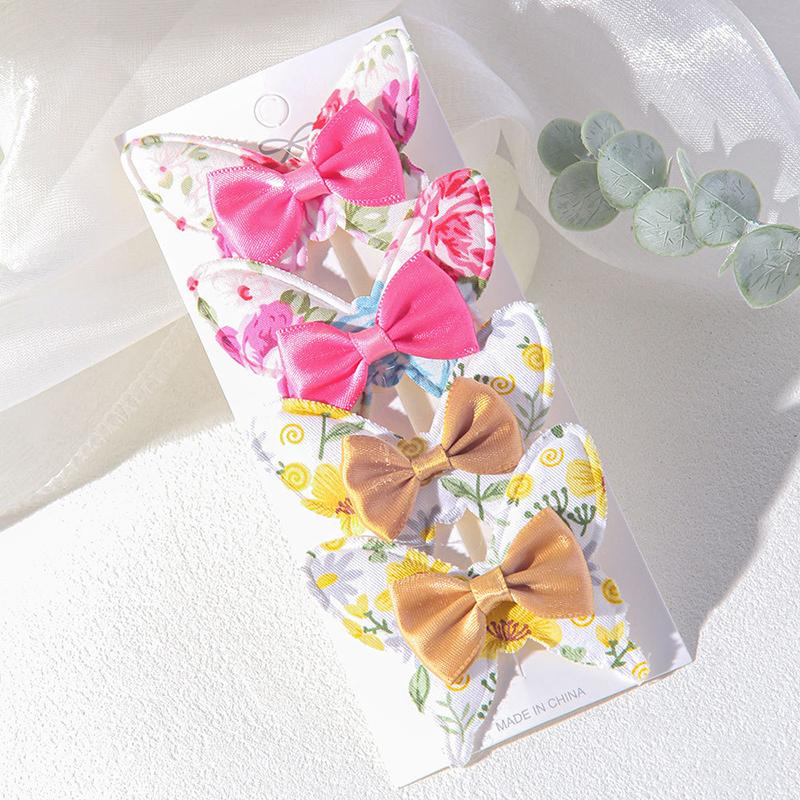 New 4PCS Flower Butterfly Hair Clips Girls Favorite Fashion Lovly Barrettes Clips Gift Baby Hair Accessories