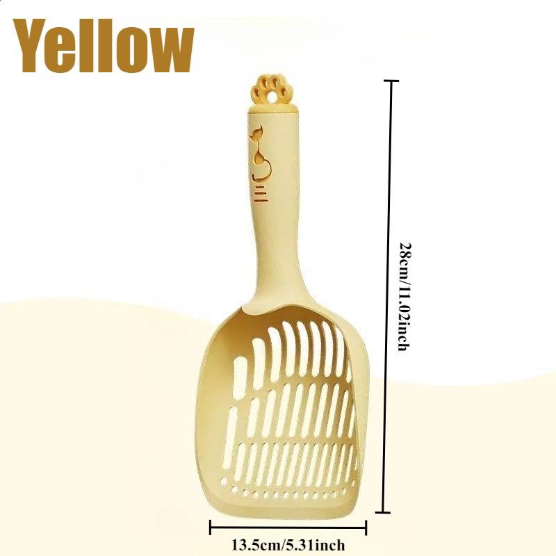 Pet Cat Litter Shovel, Grid Cat Urine Litter Shovel, Pet Cleaning Supplies, Toilet Bowl, Long-handled Cat Litter Shovel