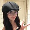 Retro Versatile Forward Hat Autumn and Winter Hat Women's Big Head Circumference Gypsy Beret Fashion Newsboy Hat