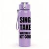 1PC Single Taken Waiting Text Print 750ml Color Plastic Sports Water Bottle Leakproof Flip Straw Lid Suitable for Sports Office Home Use
