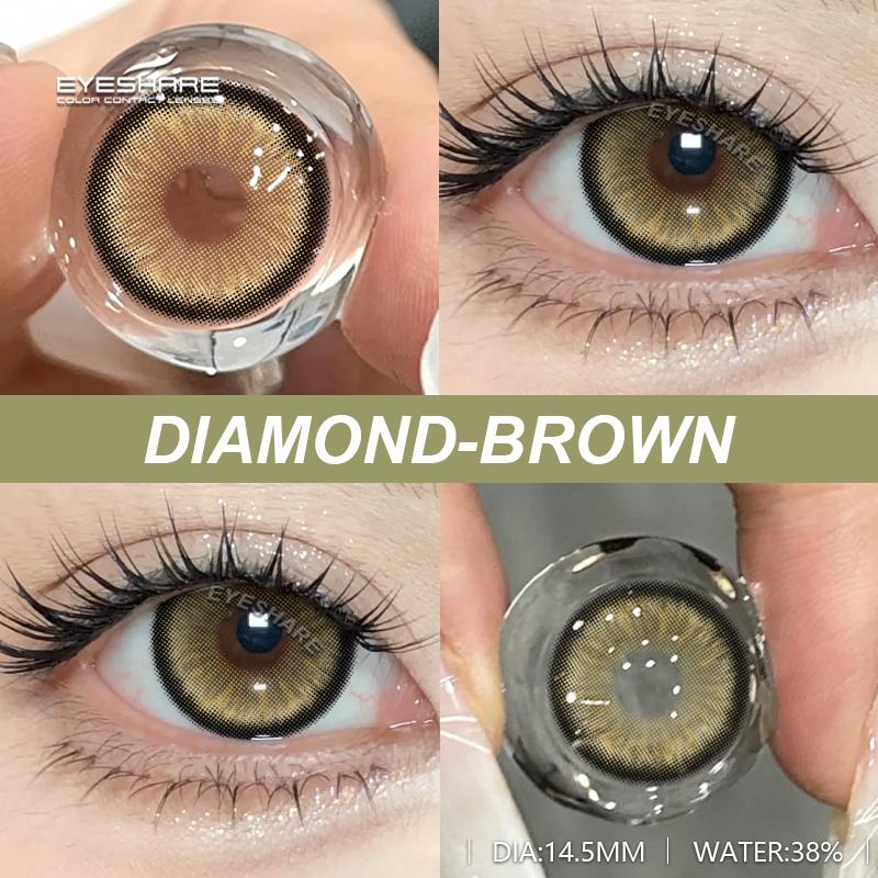 Eyeshare 1 Pair Color Contact Lenses Blue Soft Lenses Natural Brown Pupils Green Lenses Green Fashion Contact Lenses Each Year