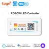 Tuya Smart WiFi LED Controller DC5V-24V RGB/RGBW/RGBCCT Single Color Dimmer LED Strip Remote Control Work with Alexa Google home