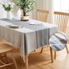 Waterproof Oil-Resistant Washable Tablecloth Cotton Linen Blend Nordic Style Dining Table Cover Kitchen Coffee