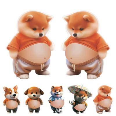 SUANES 3D Наклейка на живот собаки Мягкая наклейка на живот Уникальная и милая 3D-наклейка с эффектом сквиши для стикер-альбома и планировщиков Сиба - - Веселье, Книги, Телефоны, Дневники,