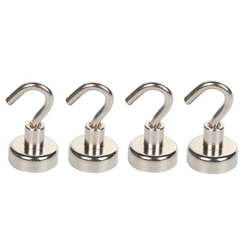 1-8 шт. прочный неодимовый магнитный крючок, удерживающий до 12 кг 5 фунтов, диаметр 20 мм, магниты, быстрый крючок для дома, кухни, рабочего места и т. д.