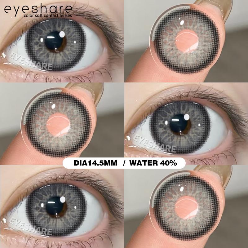Eyeshare Blue Lenses 1 Pair Colored Pupils for Eyes Fashion Beauty Lenses Color Contact Lenses Big Eyes Colorcon Lenses for Woman