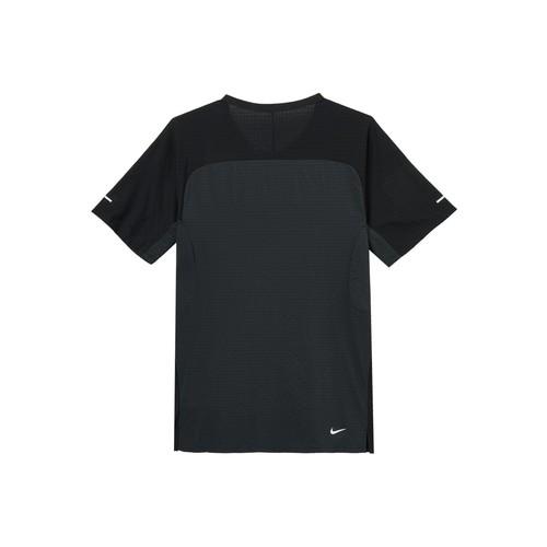 Nike Черная повседневная футболка с коротким рукавом и круглым вырезом с принтом-буквой для мужчин