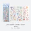 3pcs Kawaii Feather Dragonfly Bird Jellyfish Decorative Stickers Pack Scrapbooking Material Label Diary Phone Journal Planner