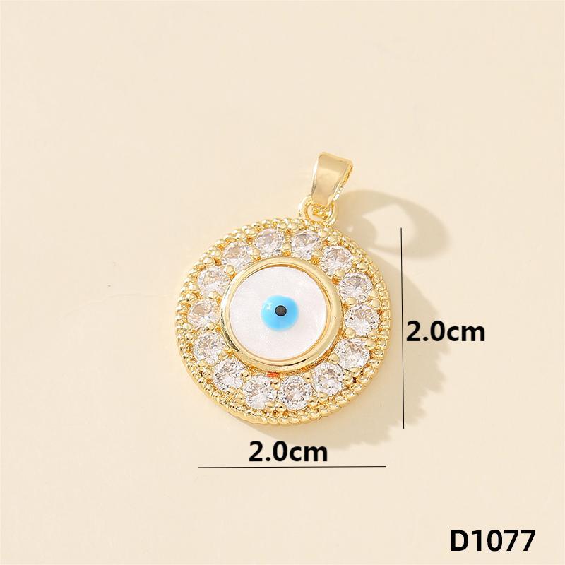 Devil'S Eye Jewelry Chain Pendant Hip Hop Jewelry Copper Gold Plated Zircon Accessories Pendant