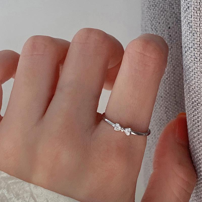 Изысканное золотое разомкнутое кольцо: Японский и корейский стиль, тонкое кольцо с бриллиантами, штабелируемые и элегантные украшения для пальцев