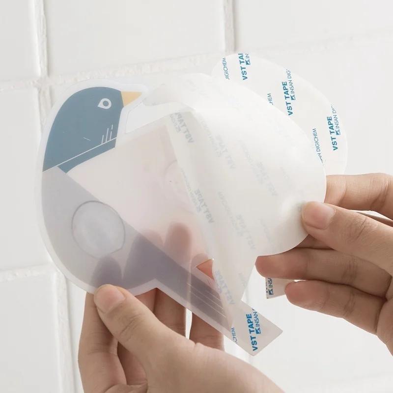 Креативный крючок в виде птицы Многофункциональный Сильный липкий присоска для двери Настенные крючки Домашний Сильный клей Без гвоздей Вешалка Для кухни Ванной