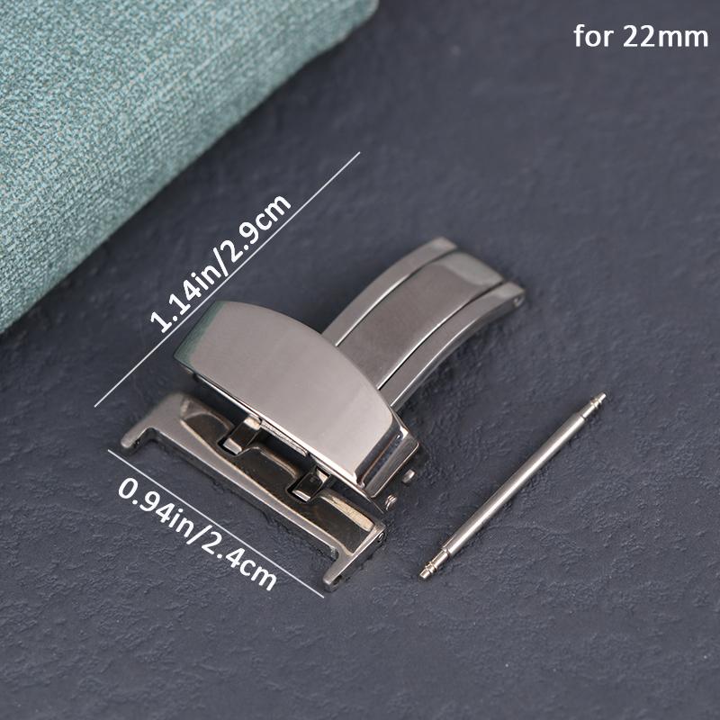 Раскладывающаяся застежка-бабочка из нержавеющей стали для часов 14 мм, 16 мм, 18 мм, 20 мм, 22 мм, застежки для часов, раскладывающиеся пряжки, застежка на кнопке
