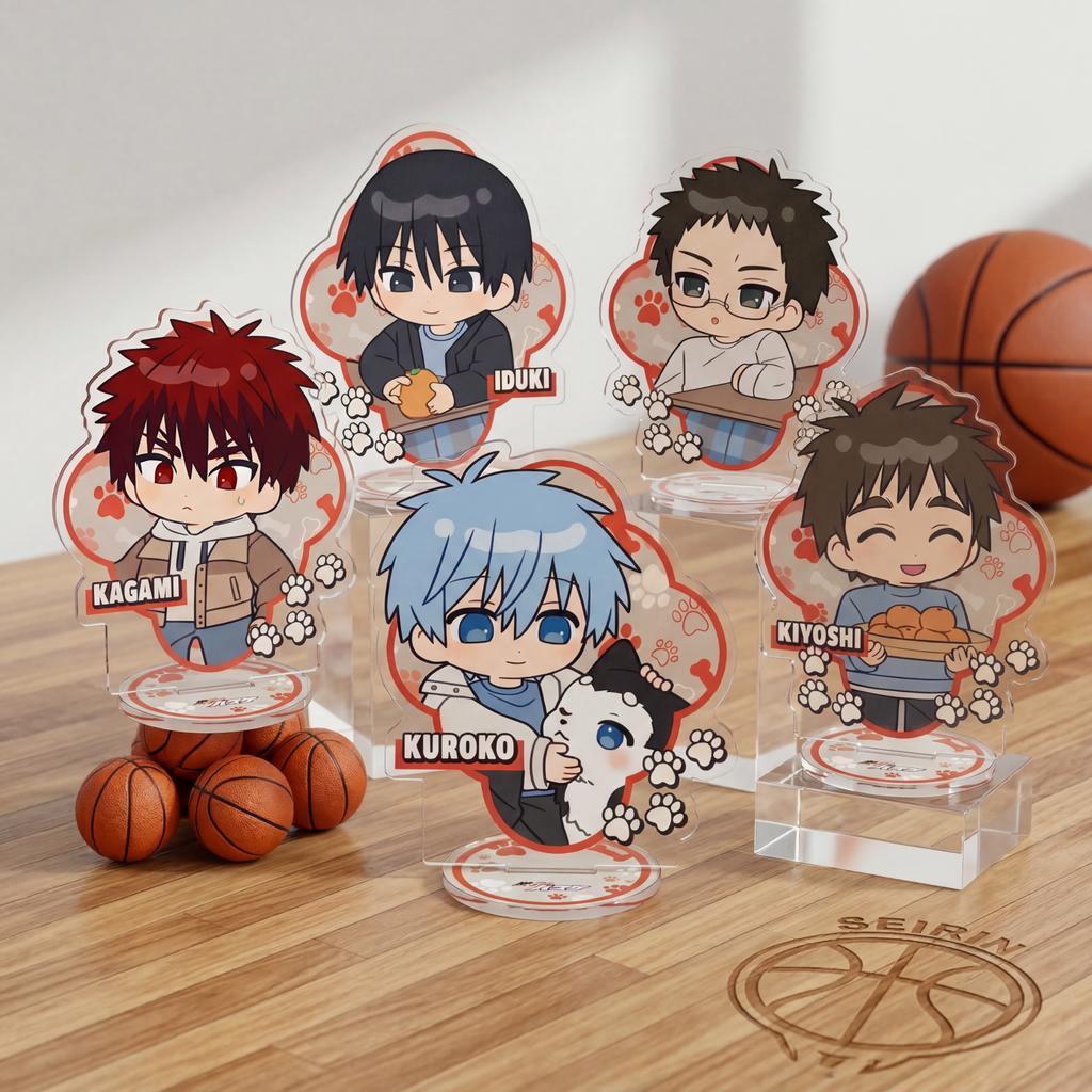 Anime Kuroko's Basketball Tetsuya, Taiga, Shintaro Midorima, Seijuro Atsushi, Kazunari Acrylic Stand Figure Model Plate Keychain