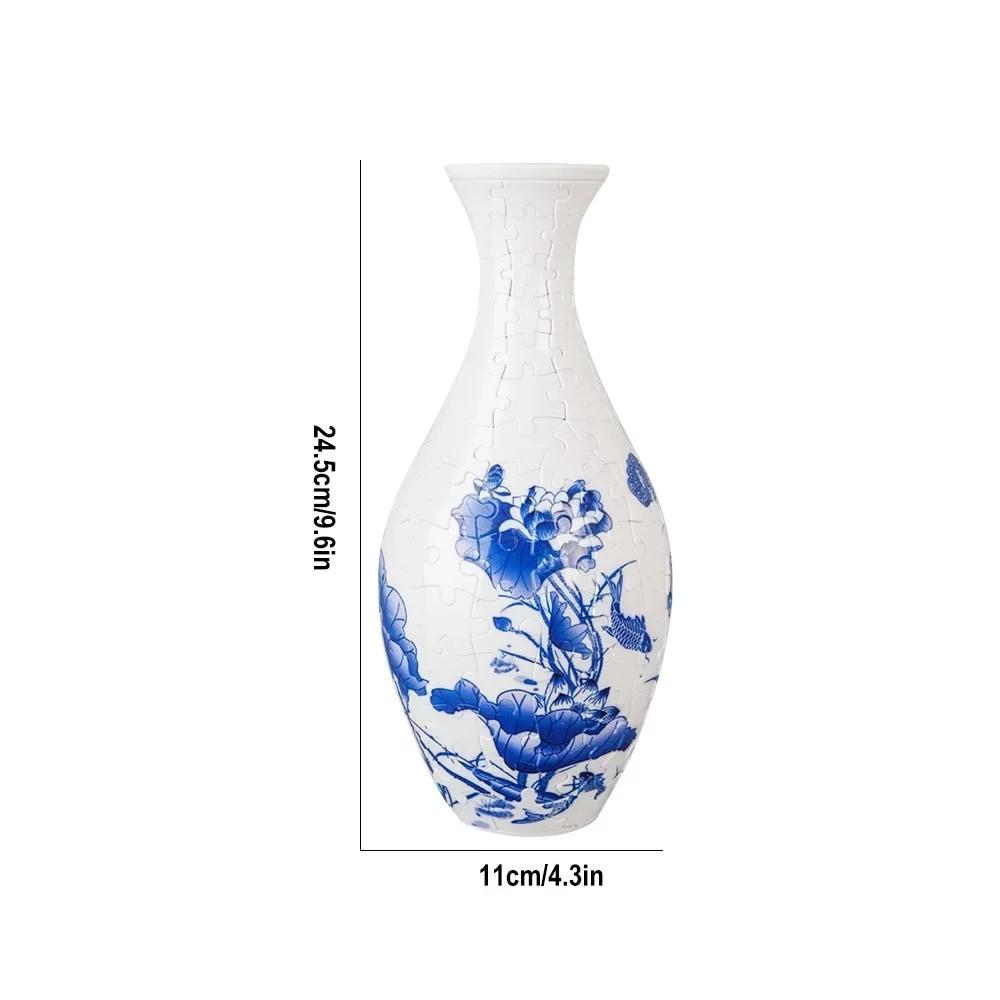Non-Toxic Puzzle Panda Flower Vase 3D Porcelain Design Made Plastic Home Decoration And Flower Arrangement Housewarming Kids Toys Gifts