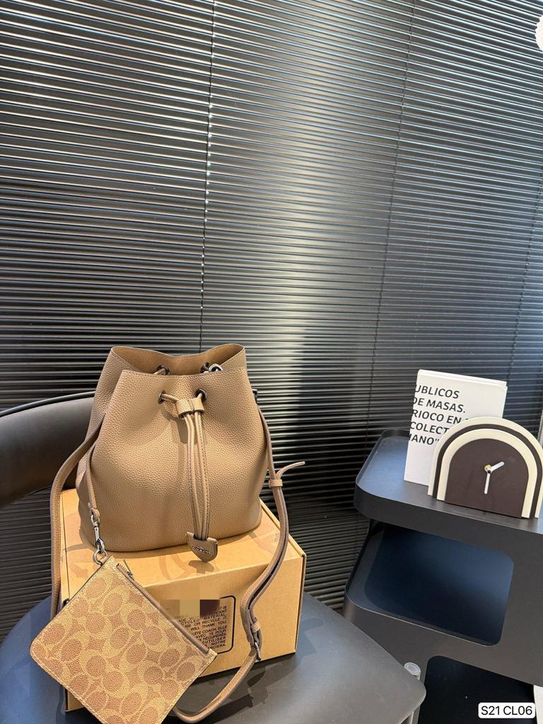 KOUJIA 2025 Rowan Bucket Bag: Classic Monogram Mother-and-Child Shoulder/Crossbody Handbag