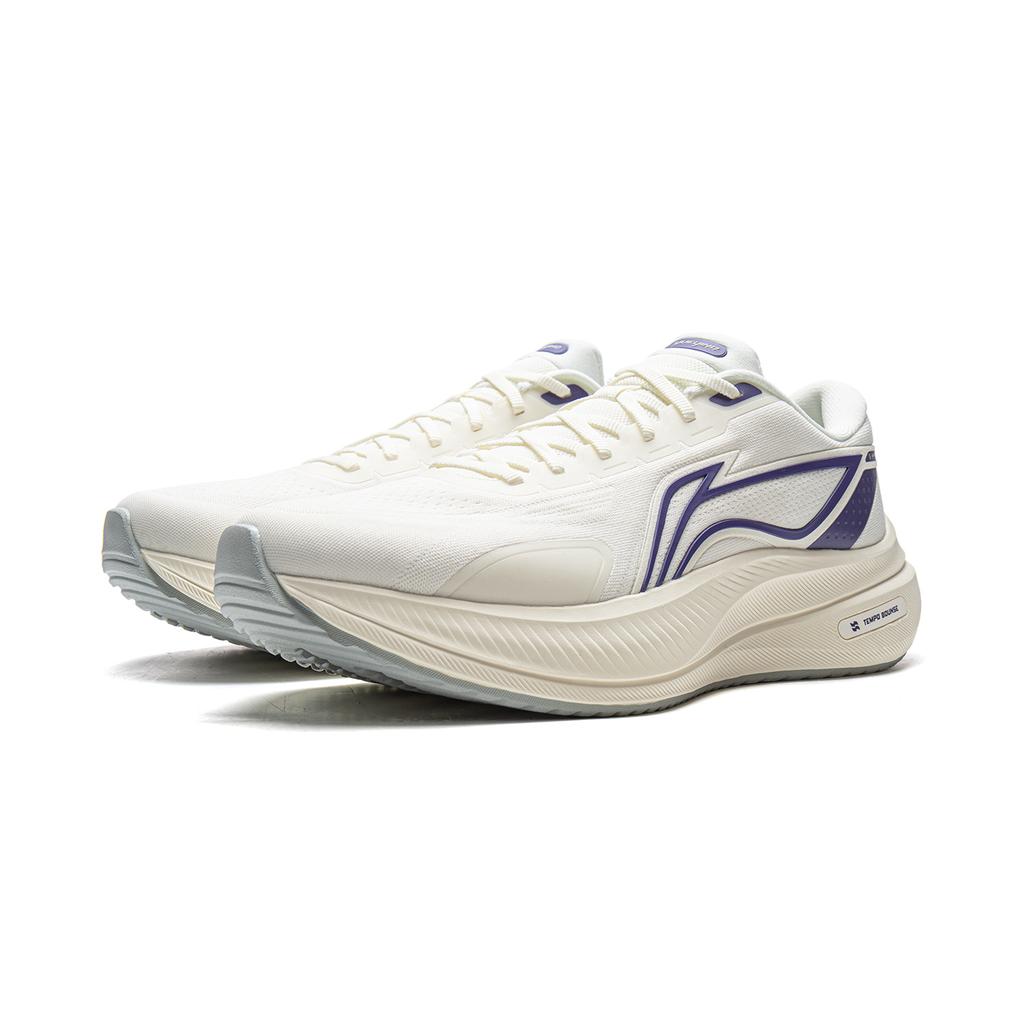 Li Ning Yueying 5 Амортизирующие, износостойкие низкие беговые кроссовки мужские Цвет: Слоновая кость ARHW003-1