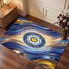 Ковер из хрустального бархата с принтом футбольного клуба Leeds United, Удобный, Впитывающий влагу, Нескользящий, Для помещений