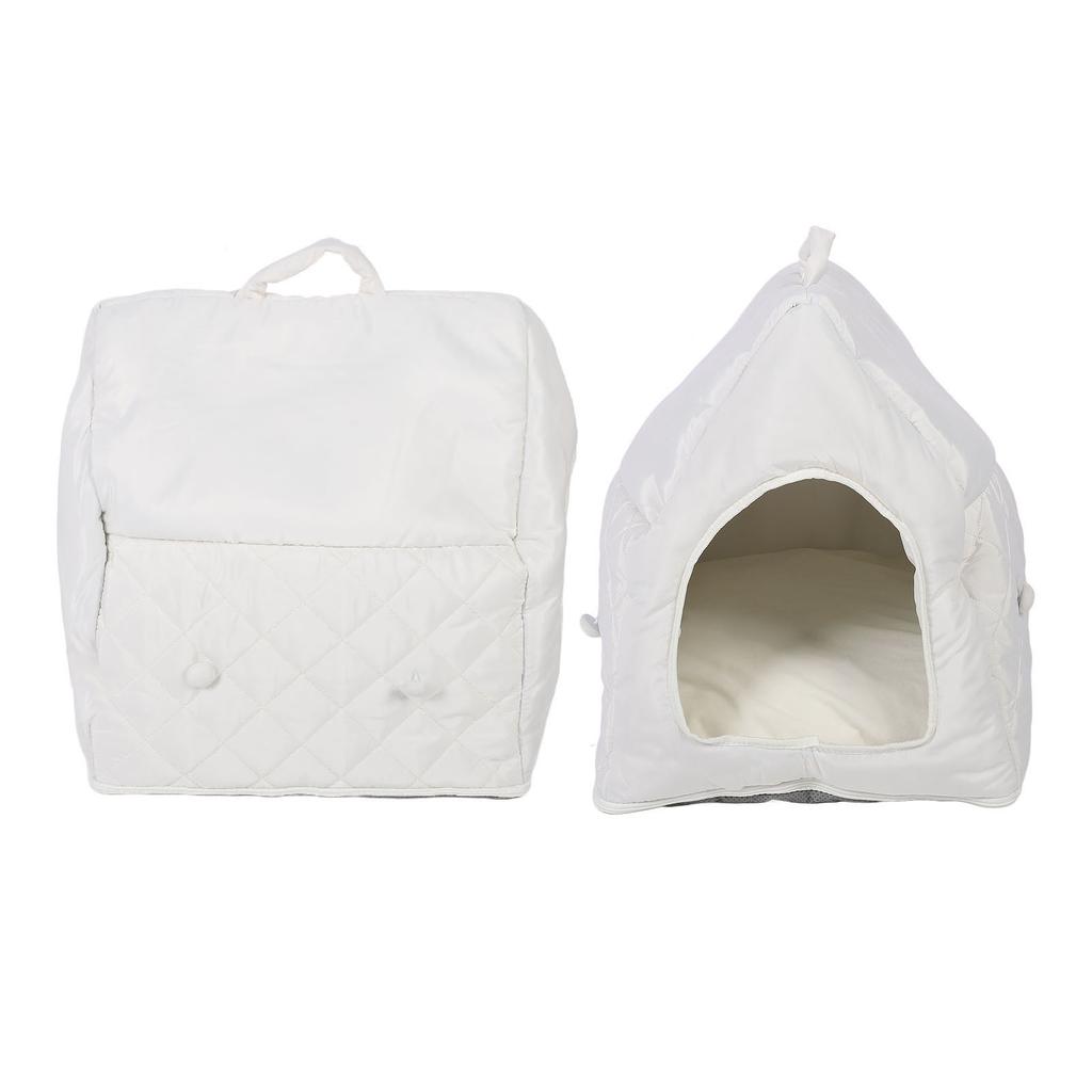 Four Ssons Pet House with Constant Temperature Hting Pad Detachable Washable Cover 35C to 55C Soft Overht Prevention Auto Power Off Cat Cave