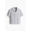 H M caMp sHirt Regular Fit Gray wHite