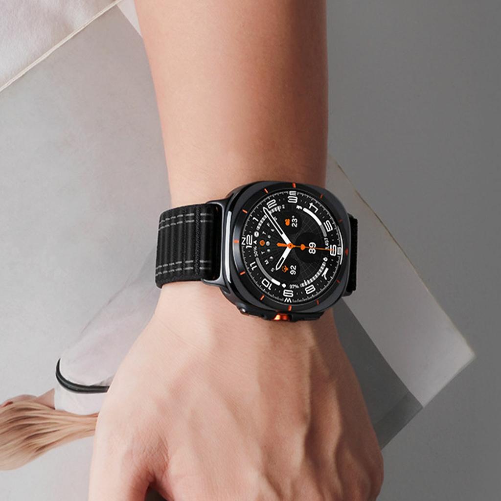 Для Samsung Galaxy Watch Ultra (2025) Ремешок для часов 47 мм / Ultra 47 мм, Магнитная застежка, Волнистый узор, Нейлоновый ремешок на запястье