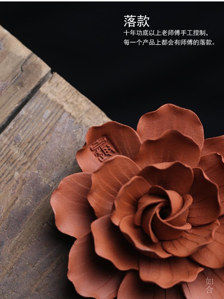 Нематериальное культурное наследие, чистое ручная работа, подставка для благовоний в виде цветка красного цвета, курильница, керамические цветочные украшения