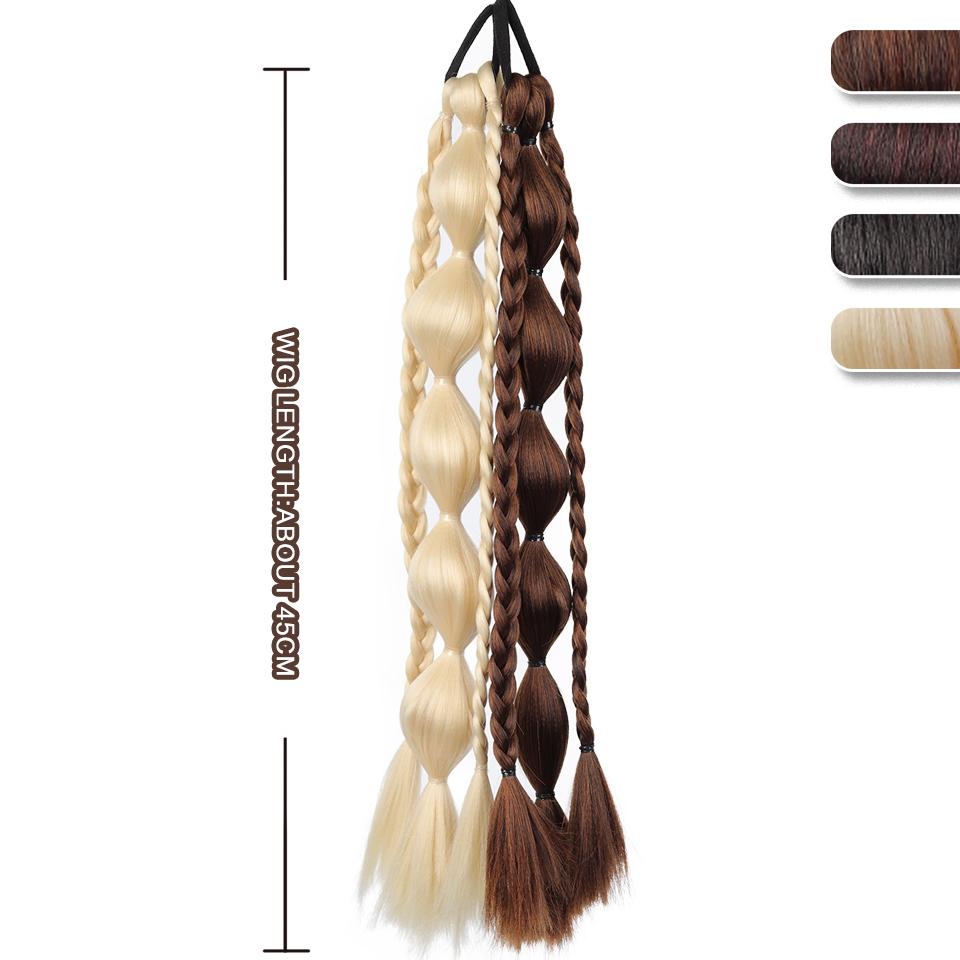 Синтетический Пузырчатый Хвост Резинка Стиль Коса Хвост Наращивание Волос Парик Подходит для Женщин Девушек Повседневная Носка