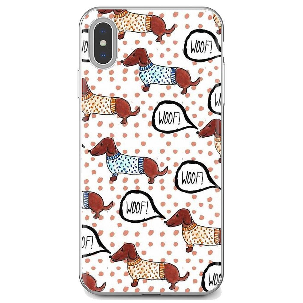 Мягкий чехол для iPhone iPod Touch 11 12 Pro 4 4S 5 5S SE 5C 6 6S 7 8 X XR XS Plus Max 2020, мягкий чехол с силуэтом таксы, щенков, собак