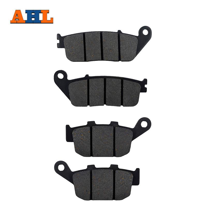 AHL 2 пары мотоциклетных тормозных колодок для HONDA NTV 650 NTV650 1988-1997 Revere, черные тормозные колодки