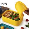Силиконовый ланч-бокс 300 мл/400 мл/700 мл/1300 мл/2100 мл, сохраняющий свежесть с крышкой, термостойкость, герметичный контейнер для обеда