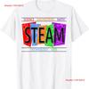 Футболка STEAM для детей В школу STEM Наука винтажная Стильная выстиранная Удобный мягкий топ для повседневной носки homme
