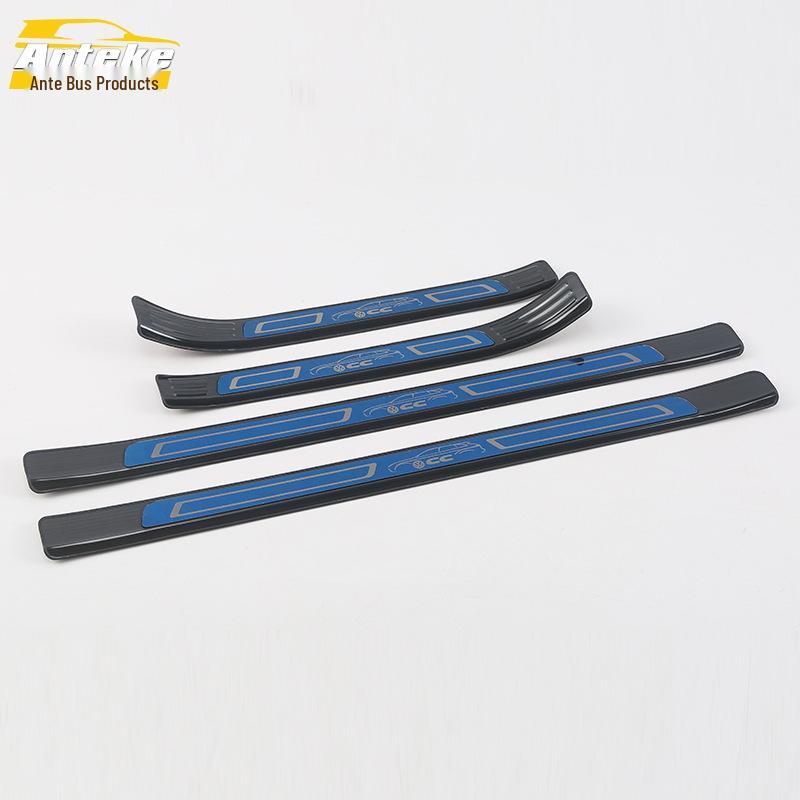 18 CC Яркие накладки на пороги и бампер багажника, защищающие от царапин, наклейки на приветственные педали