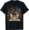 Cute Cat Flower Tshirt Y2k Funny Cat Lover Gifts Floral Kitten Aesthetic Clothes Humor Personality Kitty Womens Fashion Shirts