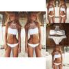 Premium Quality Summer Women Sexy Swimwear Crochet Crop Bikini With Padded Design