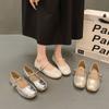 Мода 2025 НОВЫЕ Модные и Простые Женские Туфли из Мягкой Легкой Кожи На Плоской Подошве с Круглым Носком Ретро Балетки Летняя Обувь