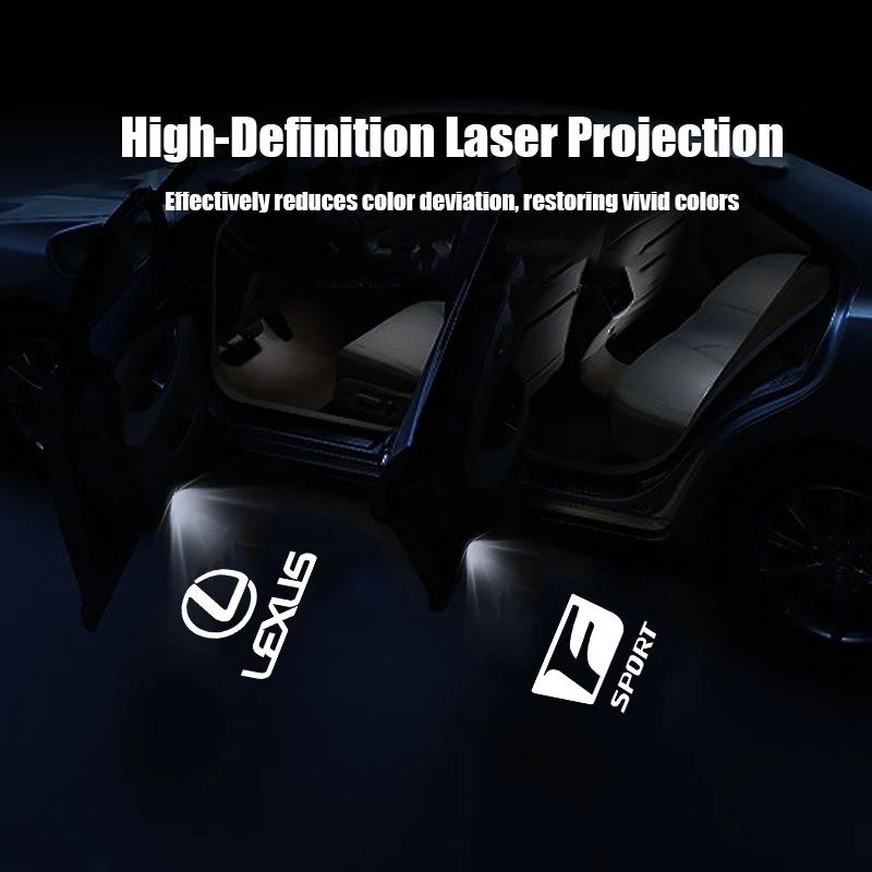 Для Lexus F SPORT IS250 IS200 CT200h GS300 LS430 RX450h LX570 IS300 ES300h ERX40 Светодиодная подсветка Проектор на дверь автомобиля Приветственный свет для автомобиля