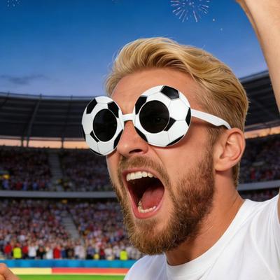 Футбольные party-очки Декоративные легкие очки Забавный привлекающий внимание стиль Товары для вечеринки по случаю дня рождения в стиле футбола