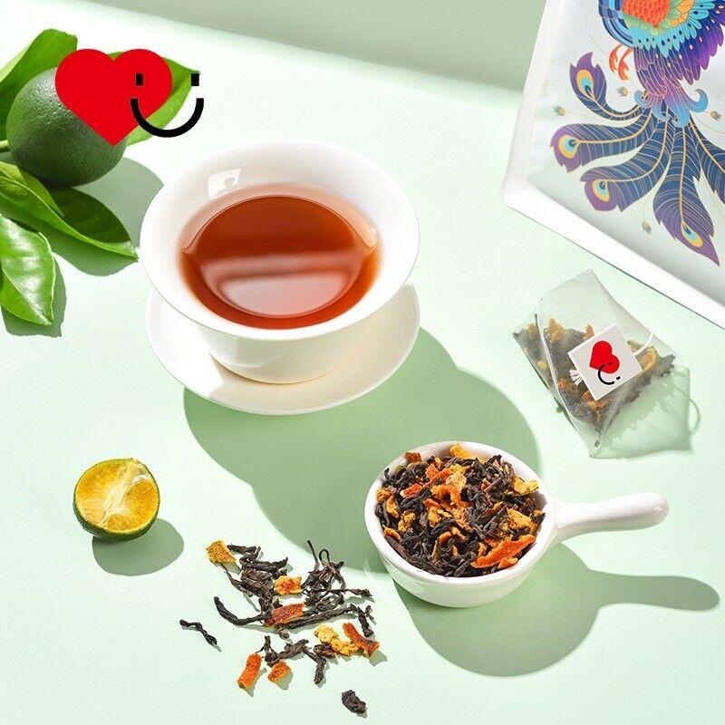 Чай Мэнхай Пуэр с ароматом Цингана 90г Синьхуэй Мандариновая цедра