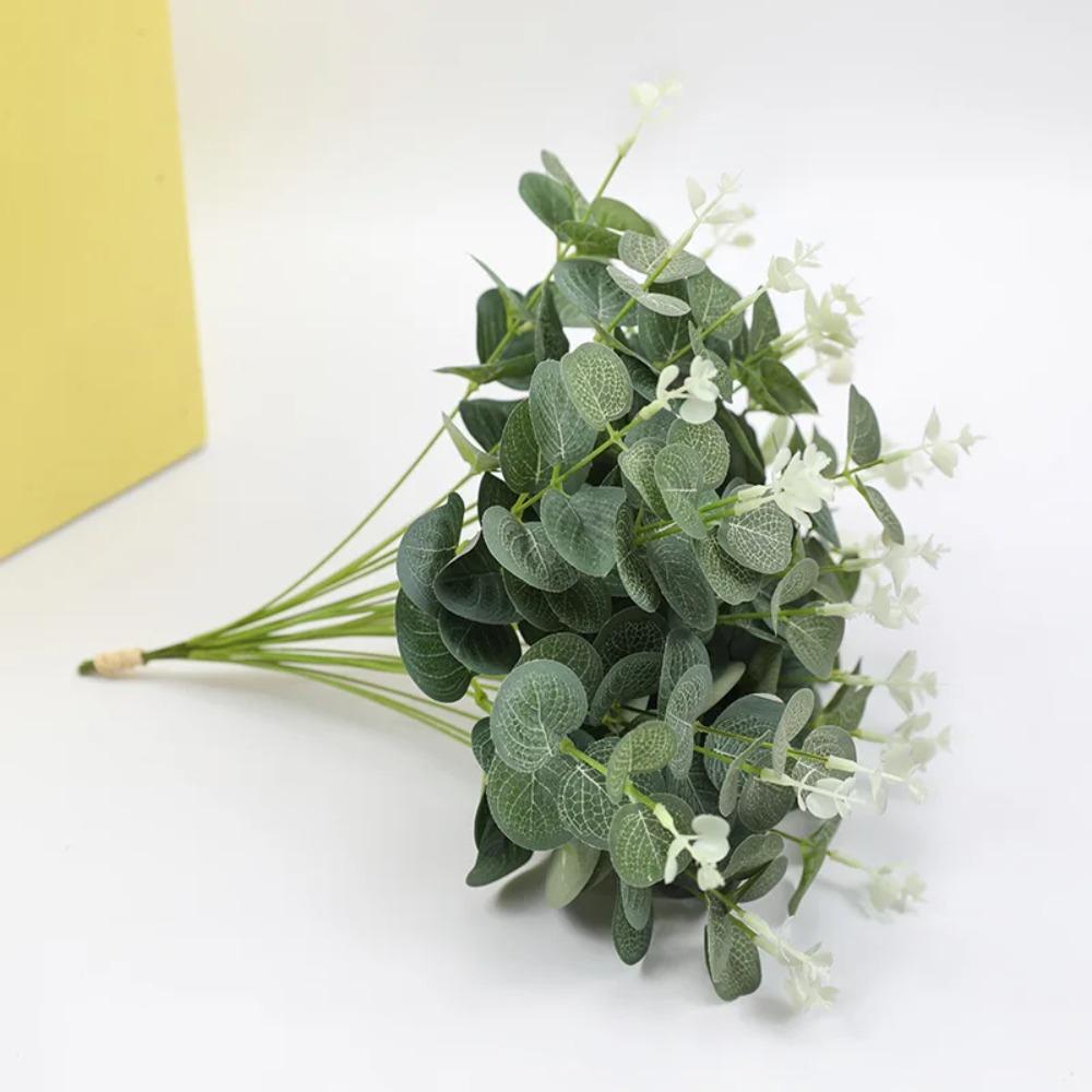 32 см шелковый букет растений имитация поддельной ветки эвкалипта свадебный декоративный аксессуар