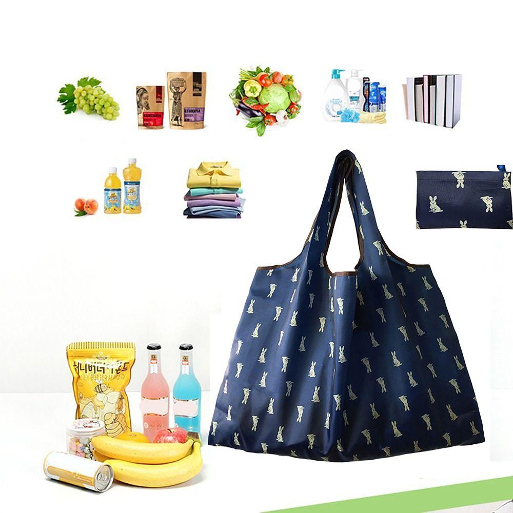 Large Capacity Shopping Bag Heavy Duty Tote Pouch Foldable Recycle Bag Groceries