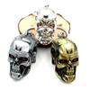 1Pc Vintage Aviator Skull Head Pendant Skull Head Keychain Men Women Fashion Pendant Keyring Jewelry Car Key Accessories