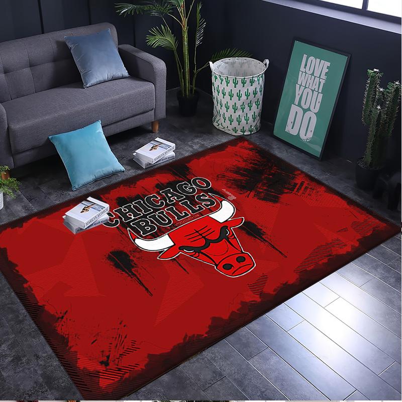 1PC rug Chicago-Bulls Logo Carpet, Chair Rug,Area Rug for Office Bedroom living rooms bedroom, Doormat decor Christmas fan gifts