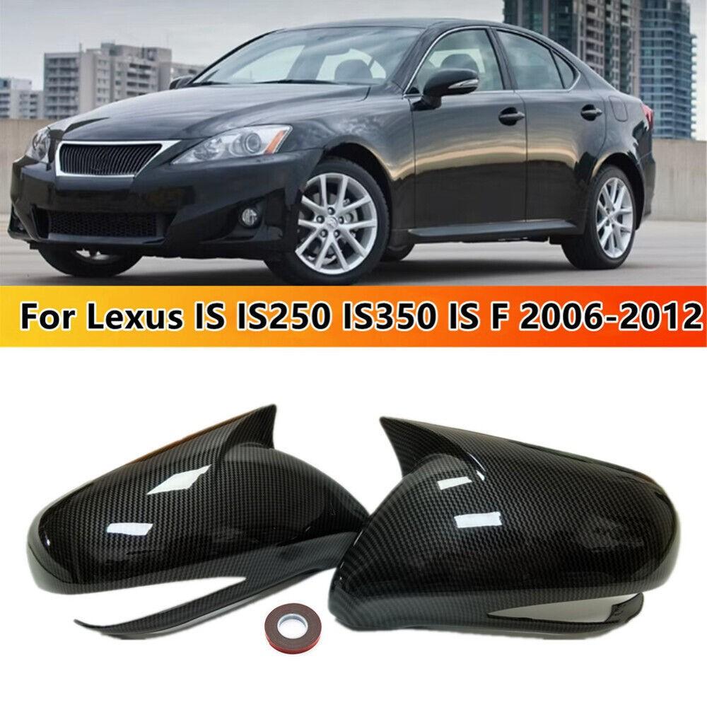 For 2006-2012 Lexus IS IS250 IS350 ISF Carbon Fiber Look Rearview Mirror Cover Cap