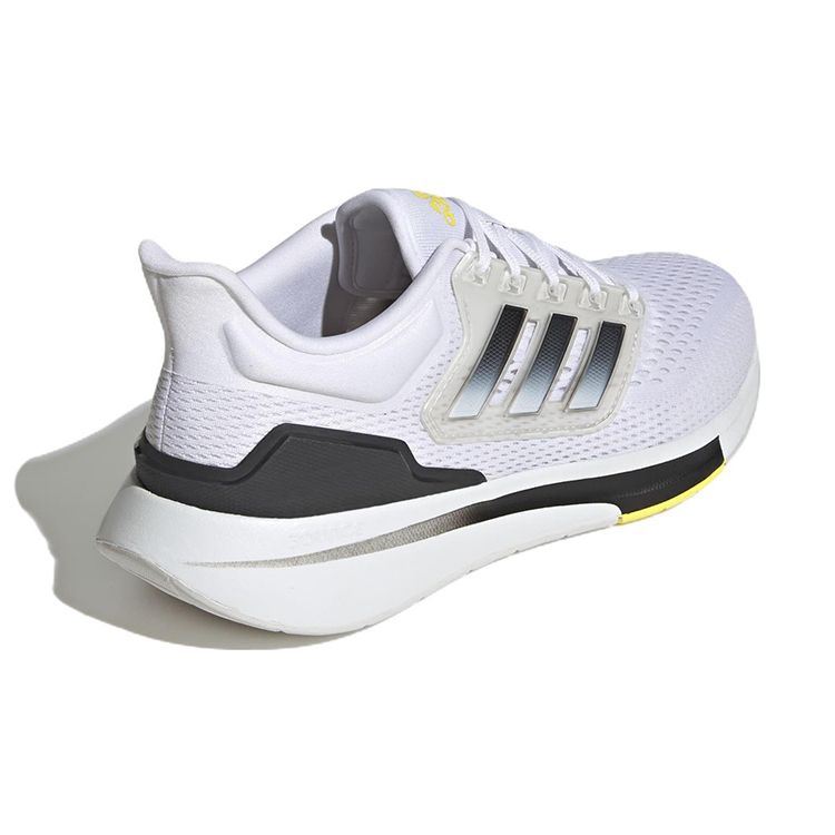 adidas EQ21 Run Унисекс Высокопроизводительные Беговые Кроссовки Cloud White Core Black Beam Yellow GW6728
