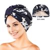 New Flower Print Pleated Turban Hat Beanie Knot Elastic Head Wrap Casual Headwraps Elegant Women Chemo Cap Bandana Headwear