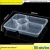 Large Capacity Disposable 5-Compartment Food Containers