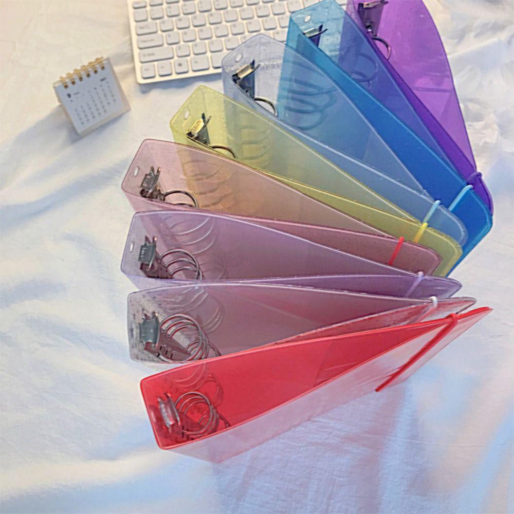 Transparent Colored Binder Cover Waterproof Notebook Protector Handbook Cover  Office Supplies