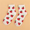 Креативные Забавные Хлопковые Женские Носки Счастливые Фрукты Персик Клубника Банан Вишня Яблоко Милые Яркие Цвета Хипстерские Соккен Дропшиппинг