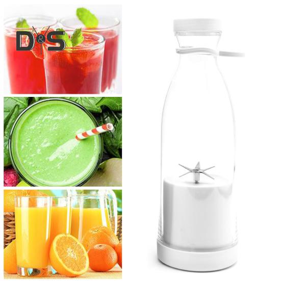 Портативный блендер для коктейлей и смузи, перезаряжаемая соковыжималка объемом 420 мл, бытовая электрическая соковыжималка, беспроводной блендер для смузи