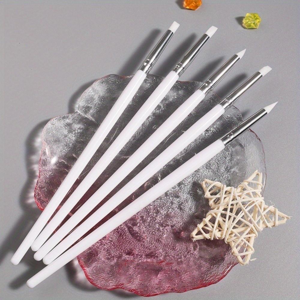 5Pcs DIY Manicure UV Gel Sculpture Nail Pen Small Head Polish Tip Manicure Tools